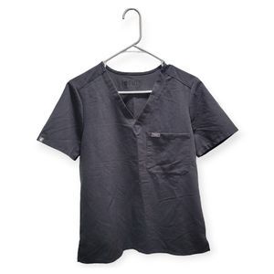 Figs Catarina One Pocket Shirt Scrub Top Graphite Womens Medium M